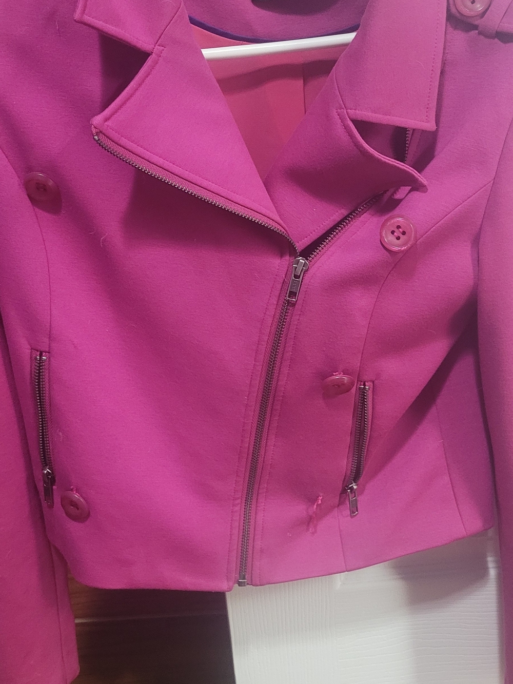 Women's Hot Pink Moto Jacket